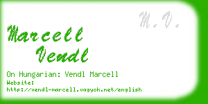 marcell vendl business card